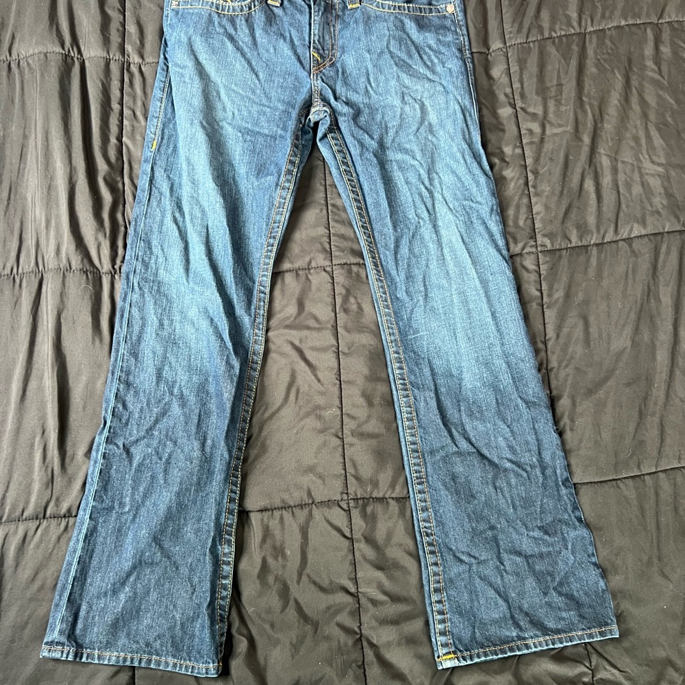 True Religion Men's Straight Blue Jeans